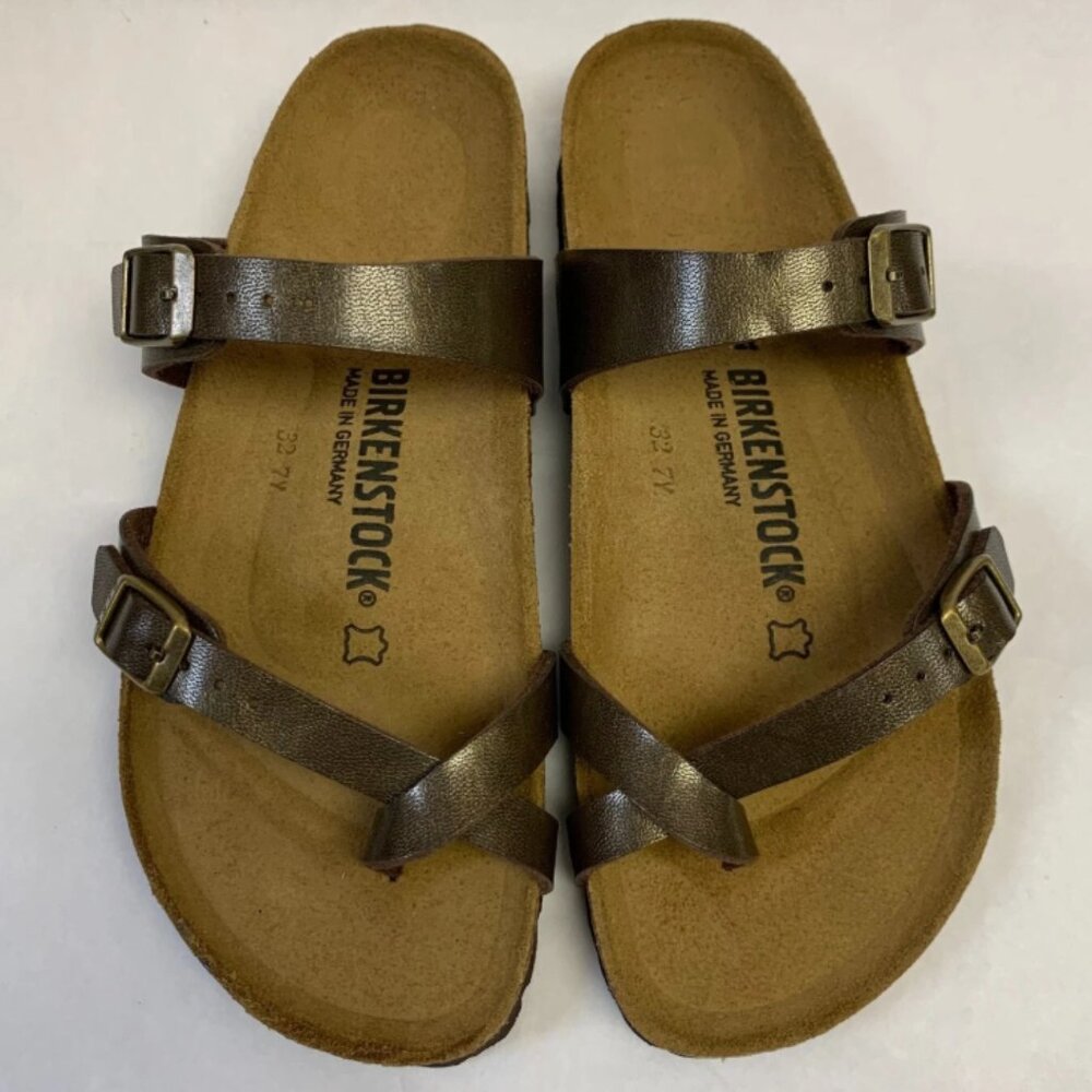 Birkenstock Mayari Golden Brown Birko-Flor Narrow Width Sandals